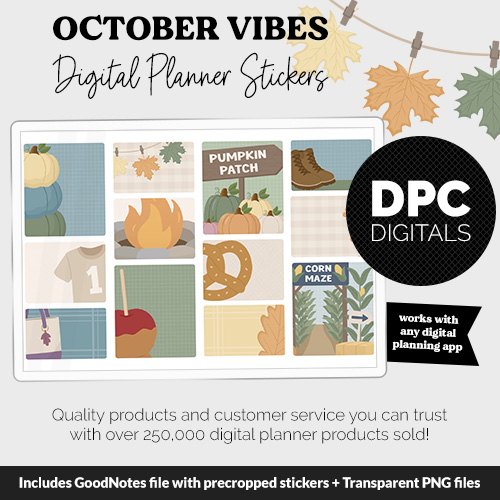 October Vibes Digital Stickers | Fabled Theme @DPCDigitals