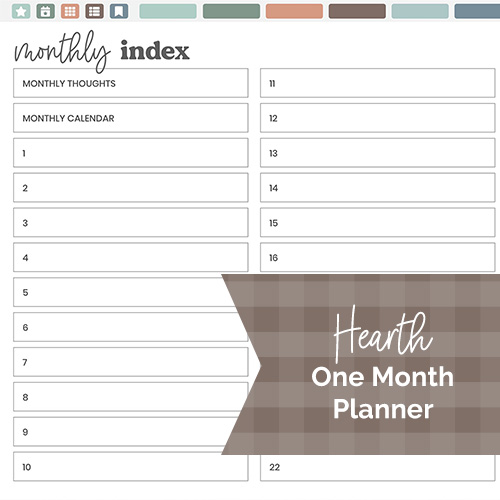 DPC Digitals | November Hearth Theme One Month Digital Planner Freebie