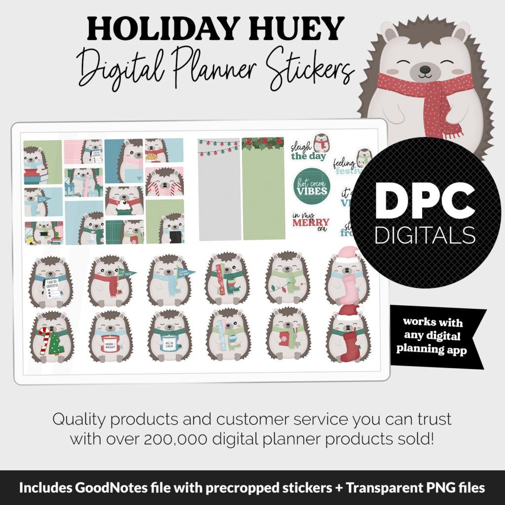 Holiday Huey DIgital Planner Stickers @DPCDigitals