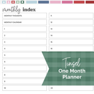 DPC Digitals | December Tinsel Theme One Month Digital Planner Freebie