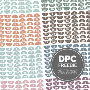 Hearth Half Circle Dates Digital Sticker Set | @DPCDigitals