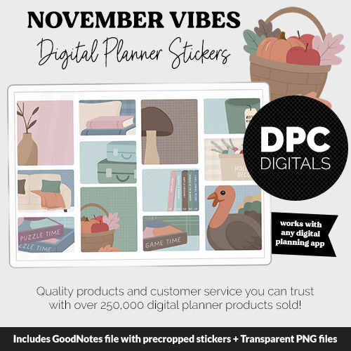 November Vibes Digital Stickers | Hearth Theme @DPCDigitals