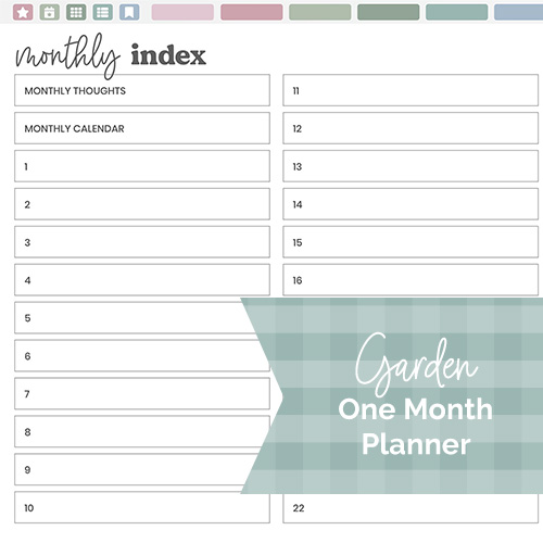 DPC Digitals | April Garden Theme One Month Digital Planner Freebie
