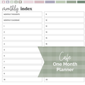 DPC Digitals | March Cafe Theme One Month Digital Planner Freebie