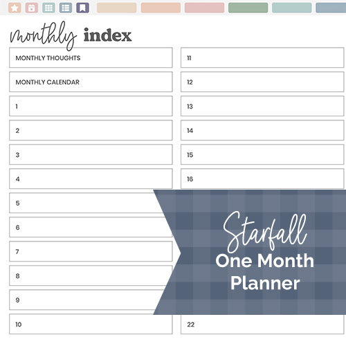 DPC Digitals | May Starfall Theme One Month Digital Planner Freebie