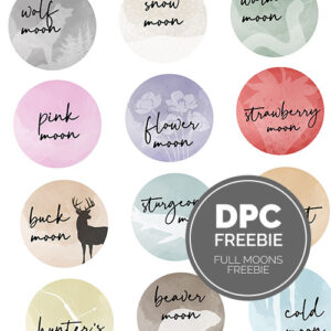 Full Moons Digital Sticker Set | @DPCDigitals