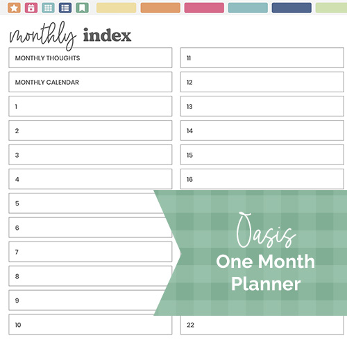 DPC Digitals | June Oasis Theme One Month Digital Planner Freebie